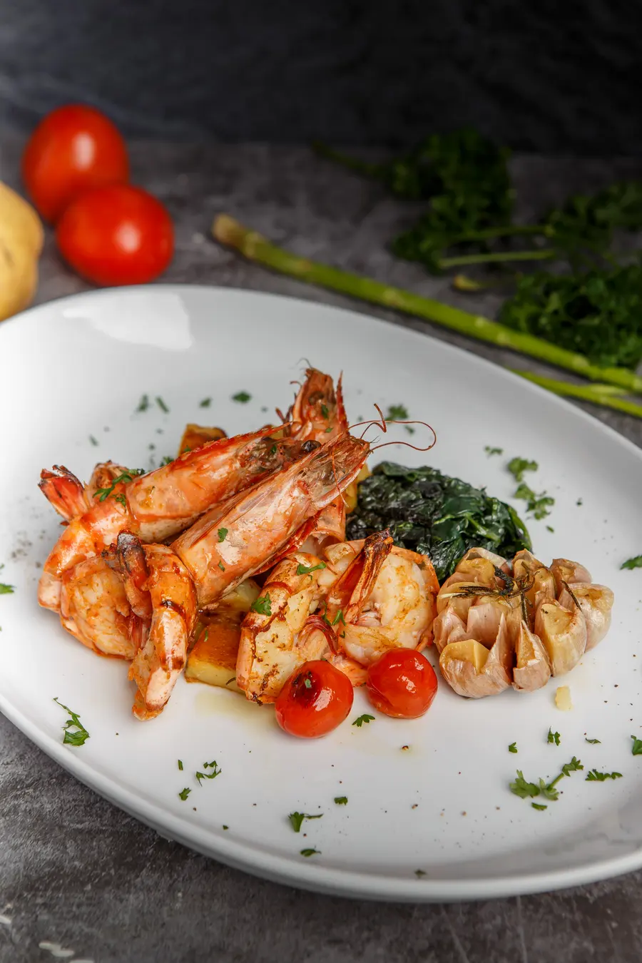 Gamberoni all'aglio